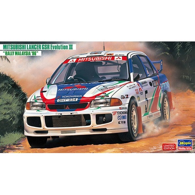 Hasegawa Mitsubishi Lancer GSR Evo III Rally Malaysia 1996 1:24