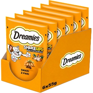 Dreamies ShakeUps Мултивитамини Патица Котешка мента Пиле 6x55 г