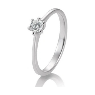 Sofia Diamonds prsteň z bieleho zlata s diamantom BE41 82142