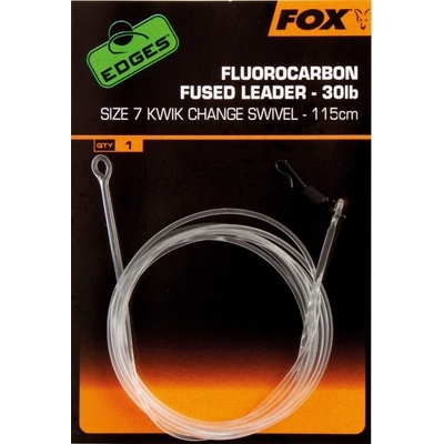 Fox Edges Fluorocarbon Fused Leader 30lb Kwik Change Swivel vel. 7 115cm