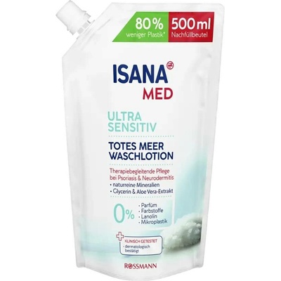 Isana Med tekuté mýdlo Ultra Sensitive mrtvé moře náhradní náplň 500 ml