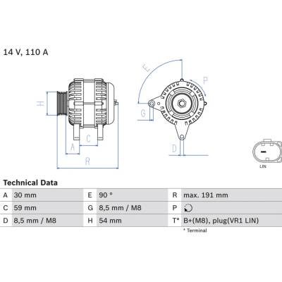 Alternátor BOSCH 0 986 083 270