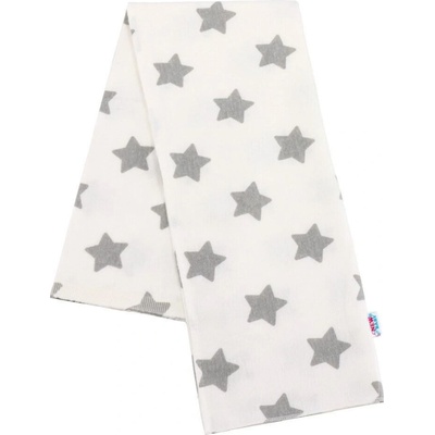 NEW BABY Flanelová plena s potiskem 70 x 80 cm Bílá stars