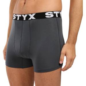 Styx Мъжки боксерки Styx мерино спортна гума сиви Styx | Siv | МЪЖЕ | XL
