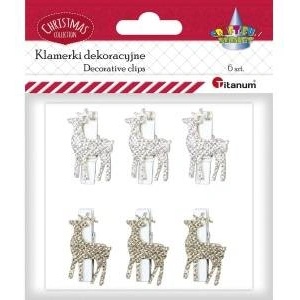 TITANUM Wooden buckles Reindeer 6pcs
