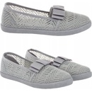 Tenisky čipkované s kokardou ažurové 6193