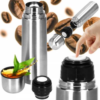 Springos Nerezová termoska 750 ml WARMO stříbrná