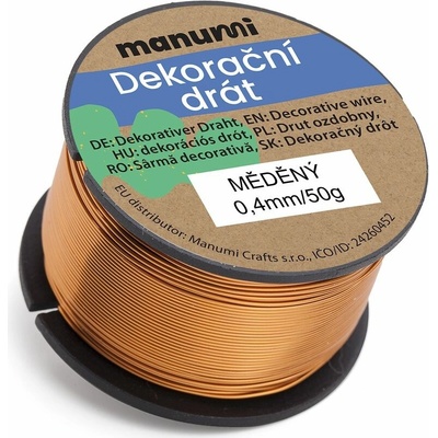 Manumi Medený drôt 0,4 mm/50 g - 1 ks