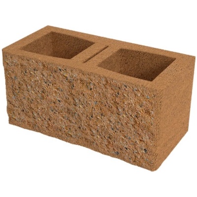 DITON Okrasná tvárnice jednostranná A 390x195x190 mm okrová