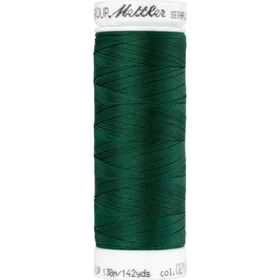 Elastická šicí nit PES - SERAFLEX METTLER (130m) barva 0216 - tmavě zelená