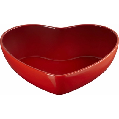 Le Creuset Servírovací mísa Heart višňová 2,9 l