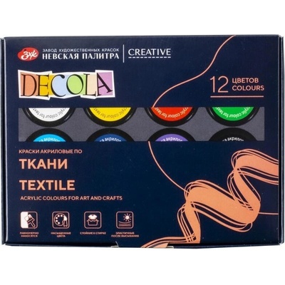 Decola sada barev na textil 12 ks 20 ml