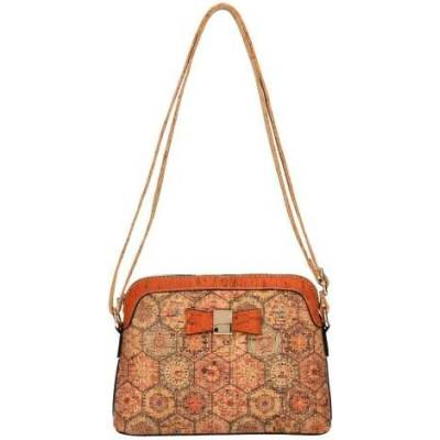 Menší crossbody dámská kabelka v korkovém designu SE322 CORK 4