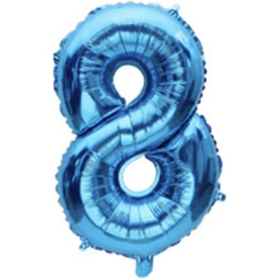 Fóliový balón čísla modré 82 cm Čísla: 8