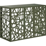 vidaXL Покритие за климатик Маслиненозелено 110 x 50 x 80 cm Стомана (8014167)