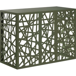 vidaXL Покритие за климатик Маслиненозелено 110 x 50 x 80 cm Стомана (8014167)