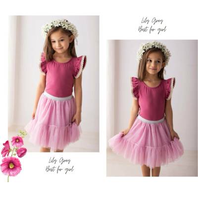 Lily Grey top s krajkou Old Rose