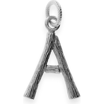 MPM Ocelový unisex nerezový přívěsek "A" 70213 stříbrné barvy