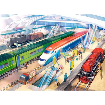 Castorland - Puzzle Train Station 100 pieces - 100 piese