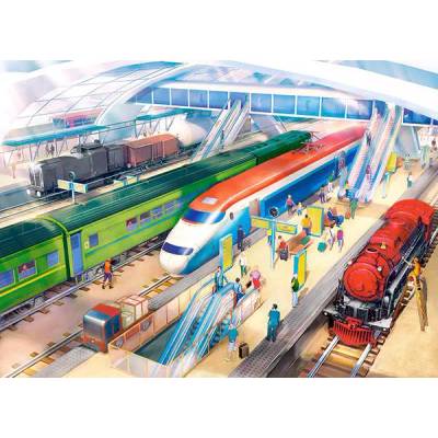 Castorland - Puzzle Train Station 100 pieces - 100 piese