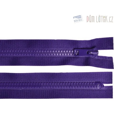 Zips kostený nedeliteľný tmavo fialový, dĺžka 20 cm