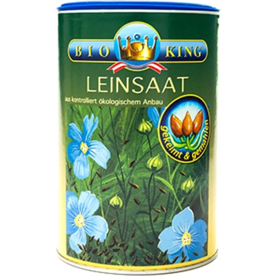 BioKing Био смляно и покълнало ленено семе - 450 г