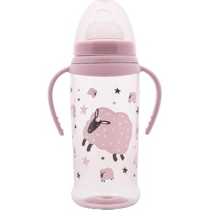 Lorelli Бебешко шише с мек накрайник Lorelli My Friend - 350 ml, Mellow Rose (10200640005) - baby