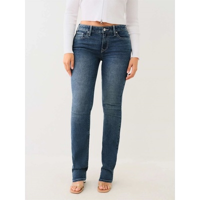 True Religion Дънки True Religion TR Billie Stretch Mid Rise Straight Jeans - Med Bonechill