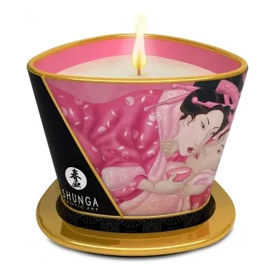Shunga Масажна свещ с аромат на роза Shunga Aphrodisia