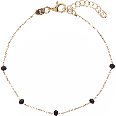 Alisia pozlacený náramek s černými krystaly AL879-Oro-Nero