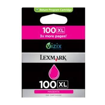 Lexmark #100XL Magenta High Yield Return Program Ink Cartridge for Platinum, Prestige, Prevail, Prospect, Interact - 14N1070E 2361ae
