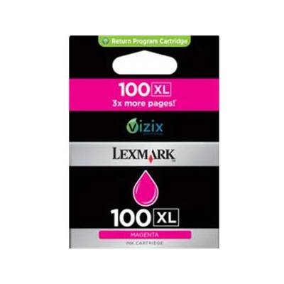 Lexmark #100XL Magenta High Yield Return Program Ink Cartridge for Platinum, Prestige, Prevail, Prospect, Interact - 14N1070E 2361ae