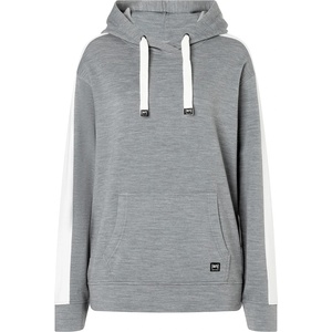 super. natural Дамски вълнен пуловер Super. natural Women's Colorado Hoodie - Cashmere Grey Melange / Fresh White - размер XS (105-6256-0211)