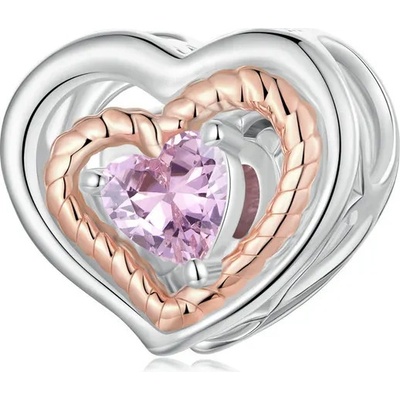 P&J Jewellery Stříbrný přívěsek Objetí srdce SB108