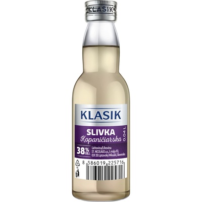 Nicolaus Kopaničiarska Slivka 38% 0,04 l (čistá fľaša)