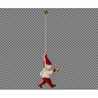 Maileg Vianočná kovová ozdoba Pixy trubka lyžica 1