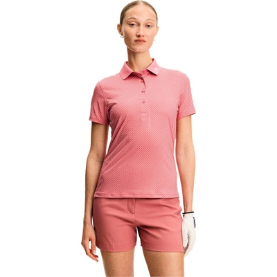 Dámske tričko J.Lindeberg Tour Tech Print Polo Bridge Stack Rose