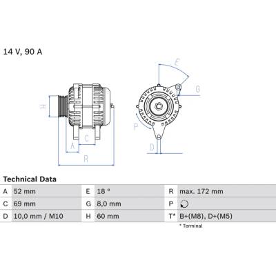 Alternátor BOSCH 0 986 080 030