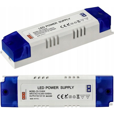BERGE Zdroj pro LED nábytek 12V - 60W - 5A - IP20 PS-ME-12V-60W