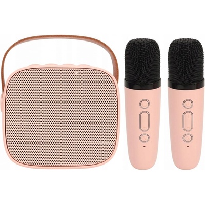 Karaoke sada Xtech růžová Bluetooth 2 mikrofony RGB
