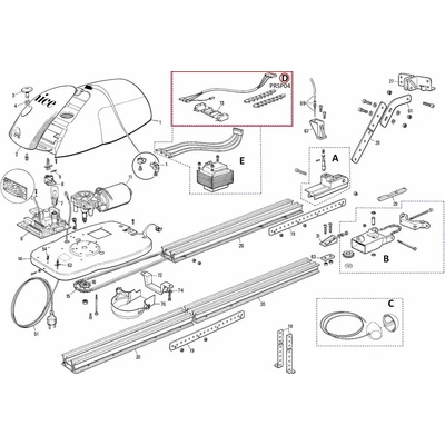 PRSP04 kit - plastový držák s mikrospínači pro SPIDER/ SPIDO