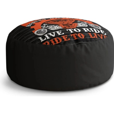 Sablio Taburet Circle Harley-Davidson Live to ride, ride to live: 38x48 cm