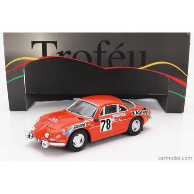 Trofeu Renault Alpine A110 N 78 Rally Montecarlo 1975 F.von Der Leyen P.diekmann Tmavě Oranžová 1:43