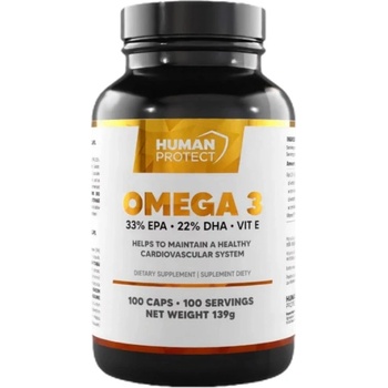 Human Protect Omega 3 | with 33% EPA & 22% DHA [100 Гел капсули]