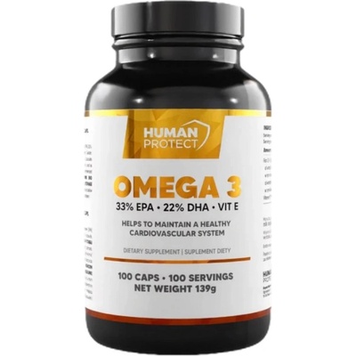 Human Protect Omega 3 | with 33% EPA & 22% DHA [100 Гел капсули]