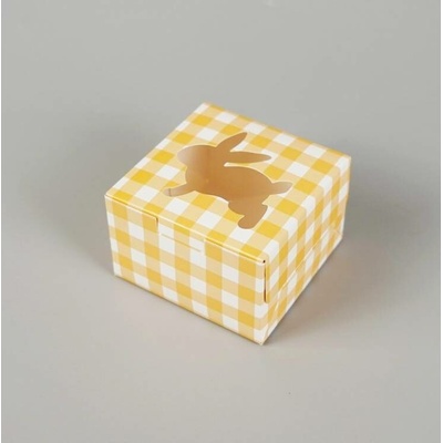 Dortisimo Veľkonočná krabička kocka žltá 10x10x6,5 cm