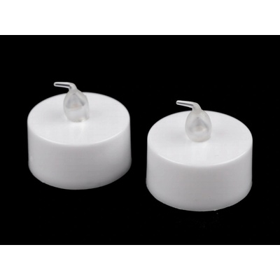 LED čajová svíčka na baterky Ø36 mm bílá 2 ks