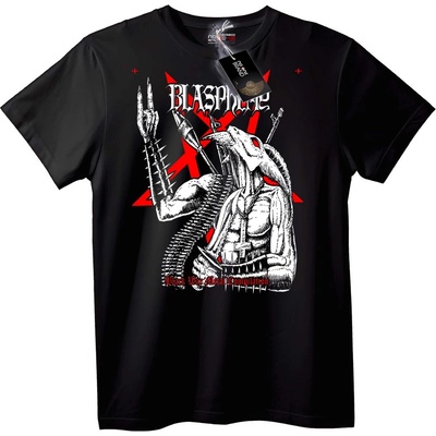 NOONEBRAND Тениска Богохулство Черен Метъл - 7XL, White