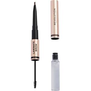 Makeup Revolution Спирала за вежди с молив 2 в 1 Laminate, Ash Brown
