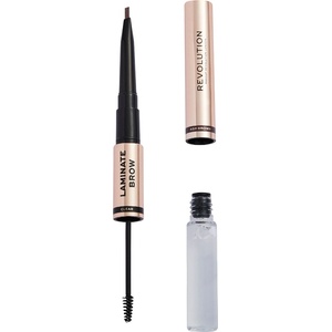 Makeup Revolution Спирала за вежди с молив 2 в 1 Laminate, Ash Brown